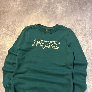 Fox Racing Men's Green Long Sleeve Crewneck Sweatshirt Size S
